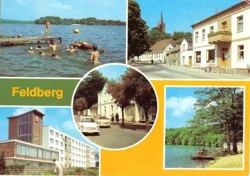 AK, Feldberg Neustrelitz, 5 Abb., u.a. FDGB-Heim, 1982
