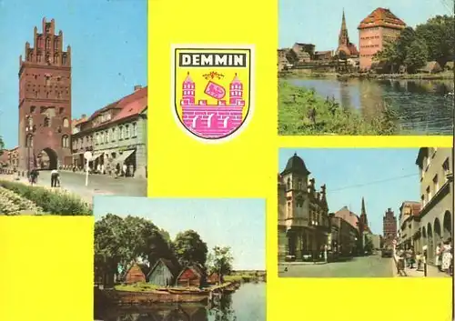 AK, Demmin, 4 Abb., u.a. Clara-Zetkin-Straße, 1965