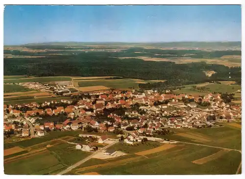 AK, Dauchingen bei Schwenningen, Luftbildtotale, um 1975