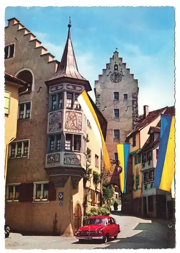 AK, Meersburg am Bodensee, Straßenpartie, um 1968