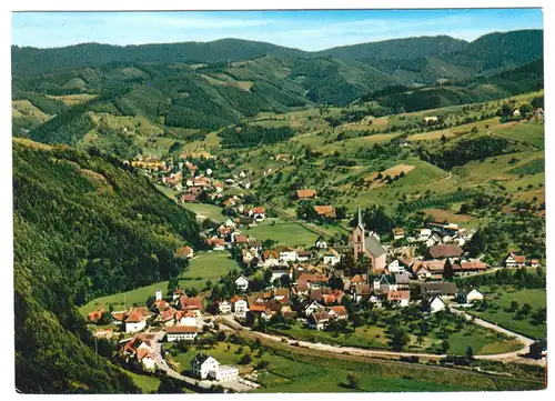 AK, Oberharmersbach im Schwarzwald, Luftbildansicht, um 1978