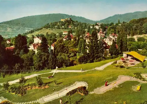 AK, Badenweiler, Teilansicht mit Mini-Golf, um 1970