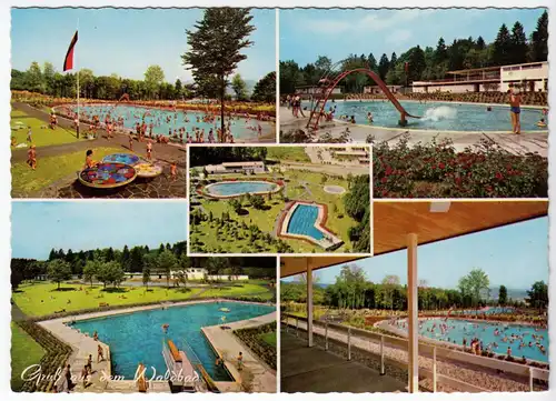 AK, Säckingen am Rhein, Waldbad, fünf Abb., um 1970