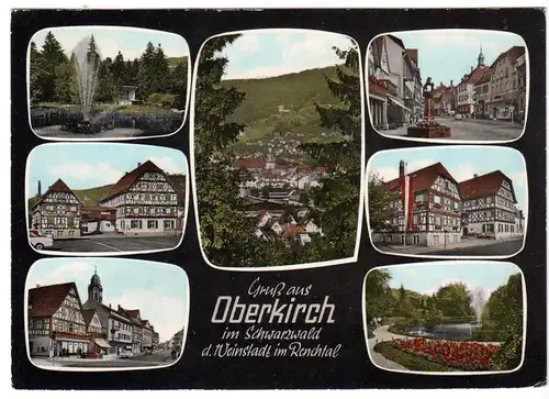AK, Oberkirch im Schwarzwald, sieben Abb., gestaltet, 1966