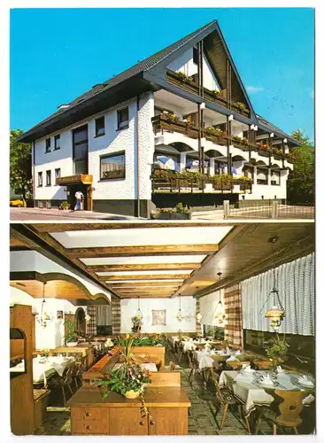 AK, Halbmeil Schwarzwald, Gasthaus Löwen, zwei Abb., um 1975