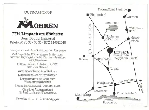 AK, Limpach am Höchsten, Gutsgasthof Mohren, vier Abb., um 1985