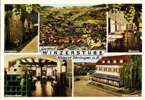 AK, Ihringen am Kaiserstuhl, Hotel - Restaurant Winzerstube, fünf Abb., 1972