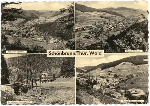 AK, Schönbrunn Thür. Wald, vier Abb., 1962