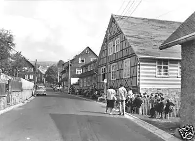 AK, Heubach Kr. Hildburghausen, Straßenpartie m. Gastst