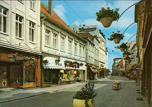 AK, Herford Westf., Bäckerstr., Geschäftshäuser, 1975