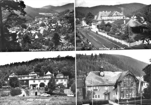 AK, Sitzendorf Thür. Wald, vier Abb., u.a. HO-Hotel "Zur Linde", 1974