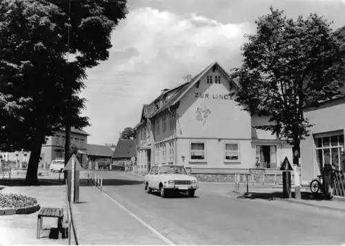 AK, Wernshausen Werra, Straßenpartie mit Gasthaus  "Zur Linde", 1974