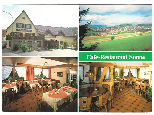 AK, Calw-Stammheim, Café - Restaurant "Sonne", vier Abb., um 1980