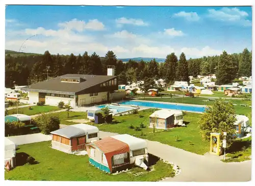 AK, Laichingen 3, Heidehof Machtolsheim, Camping- und Freizeitzentrum, 1983