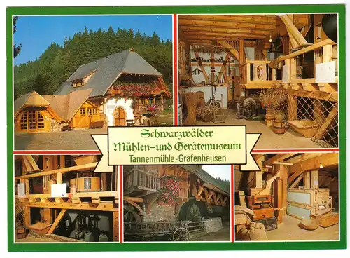 AK, Grafenhausen Hochschwarzwald, Gasthof und Hotel Tannenmühle, 5 Abb., um 1992