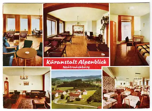 AK, Neutrauchburg b. Isny im Allgäu, Kuranstalt Alpenblick, sechs Abb., 1971