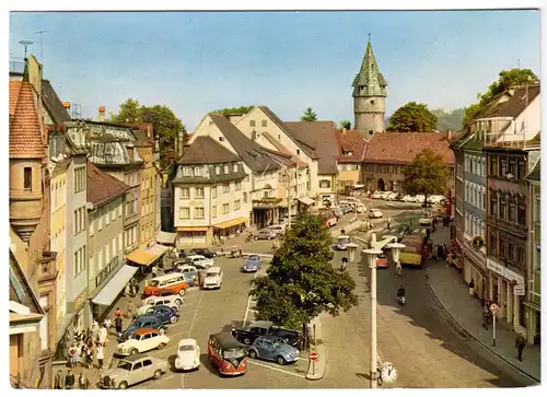 AK, Ravensburg Württ., Marienplatz, belebt, 1964