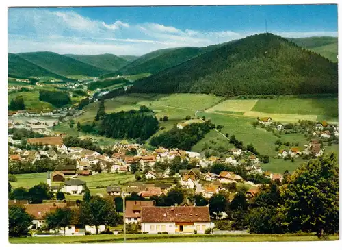 AK, Baiersbronn Schwarzwald, Gesamtansicht, um 1970