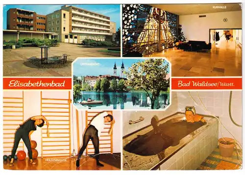 AK, Bad Waldsee Württ., Elisabethenbad, fünf Abb., 1981