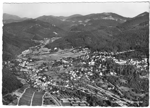 AK, Badenweiler, Luftbildansicht, um 1966
