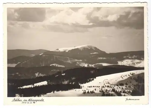 AK, Münstertal, Belchen im Schwarzwald, Echtfoto, Handabzug, um 1958