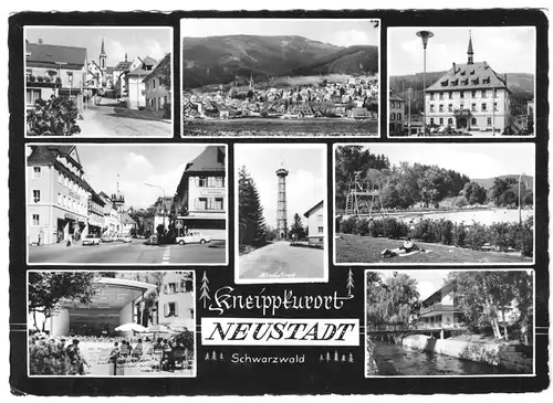 AK, Neustadt Schwarzwald, acht Abb., gestaltet, 1971