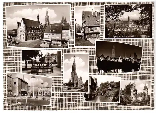 AK, Ulm, neun Abb., gestaltet, um 1970