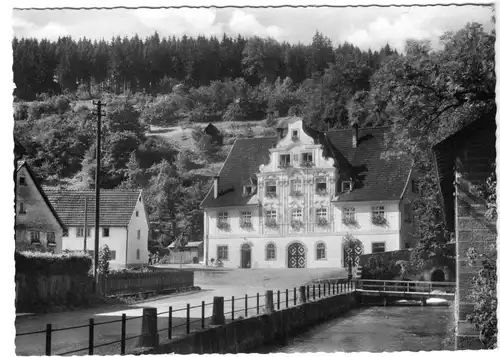 AK, Königsbronn, Blick zum Rathaus, 1966