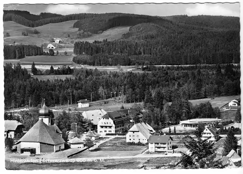 AK, Hinterzarten Schwarzwald, Teilansicht mit Kirche, 1966