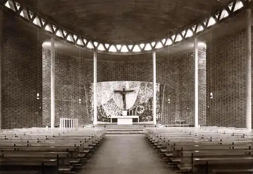 AK, Badenweiler, Pfarrkirche St. Peter, Innenansicht, um 1970