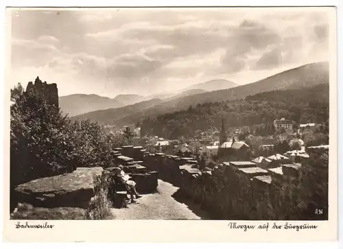 AK, Badenweiler, Morgen auf der Burgruine, 1937