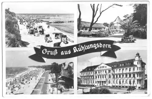 AK, Ostseebad Kühlungsborn, vier Abb., gestaltet, 1961