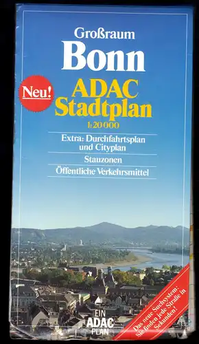 ADAC-Stadtplan, Großraum Bonn, 1988