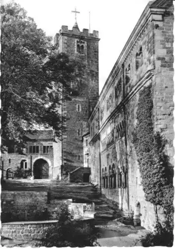 AK, Eisenach, Wartburg, Pallas mit Bergfried, 1959