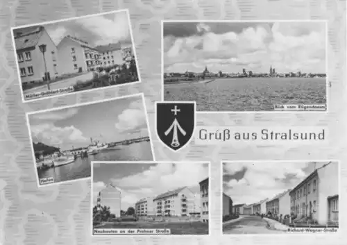 AK, Stralsund, Gruß aus ..., 5 Abb., 1966