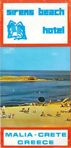 tour. Prospekt, Griechenland, Malia auf Kreta, sirens beach hotel, um 1968