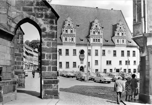 AK, Meißen, Blick zum Rathaus, 1984