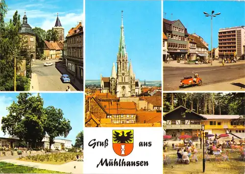 AK, Mühlhausen Thür., fünf Abb., 1975