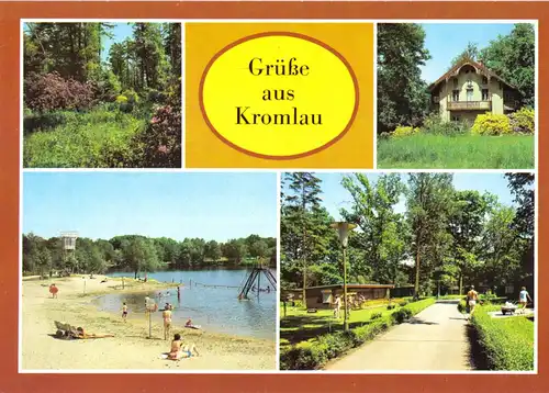 AK, Kromlau Kr. Weißwasser, vier Abb., gestaltet, 1987