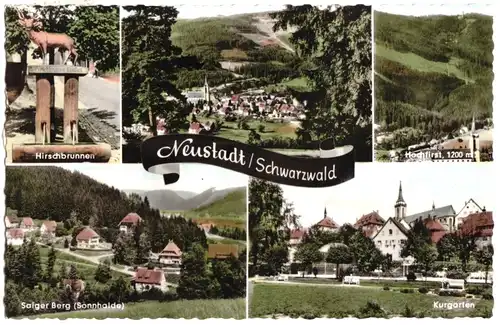 AK, Neustadt Schwarzwald, fünf Abb., 1964