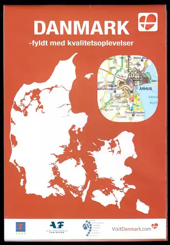 Verkehrskarte, Danmark, Dänemark, um 2010