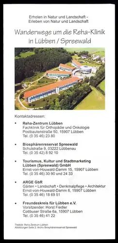 tour. Prospekt, Lübben Spreewald, Wanderwege um die Reha-Klinik, um 2015