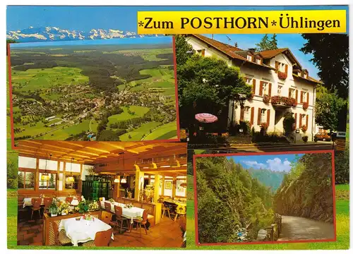 AK, Ühlingen, Gasthof "Zum Posthorn, vier Abb., um 1995