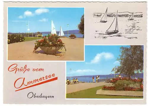 AK, Herrsching, Am Ammersee, zwei Abb., um 1972