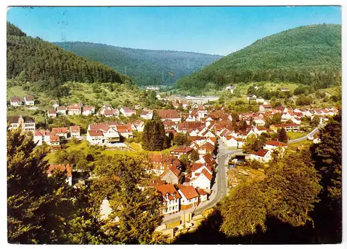 AK, Wildbad - Calmbach Schwarzwald, Gesamtansicht, um 1985