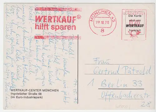 AK, München, Wertkauf-Center, Ingolstädter Str. 68, 1970, passender AfS