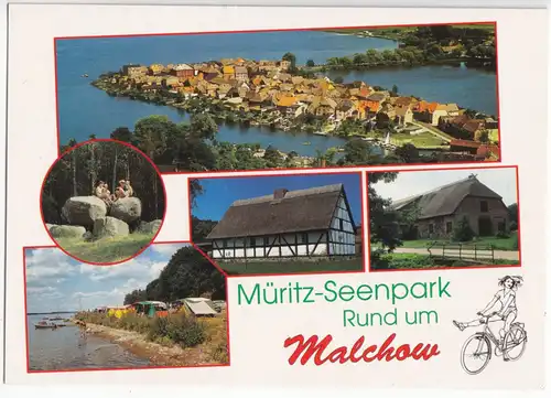 AK, Malchow, Müritz-Seenpark - Rund um Malchow, fünf Abb., gestaltet, um 1995