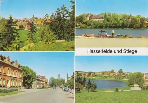 AK, Hasselfelde und Stiege Harz, vier Abb., 1980