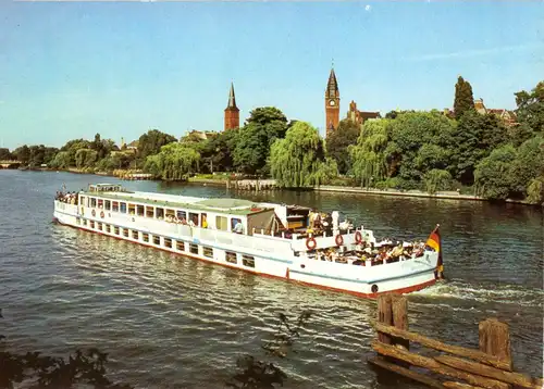 AK, Berlin Köpenick, Weiße Flotte Berlin, Motorschiff "Bertolt Brecht", 1986