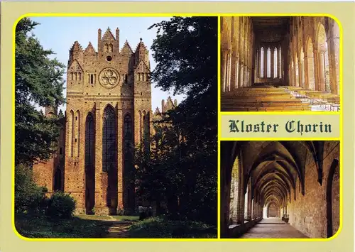 AK, Chorin Kr. Eberswalde, Kloster Chorin, drei Abb., um 1991